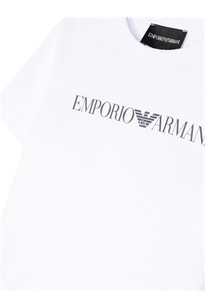 t-shirt in cotone bianco EMPORIO ARMANI KIDS | 8N4TN51JPZZ0146